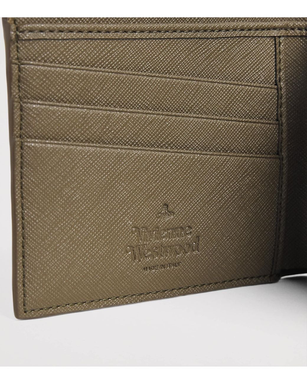 Vivienne Westwood Green Orb Billfold Wallet for men