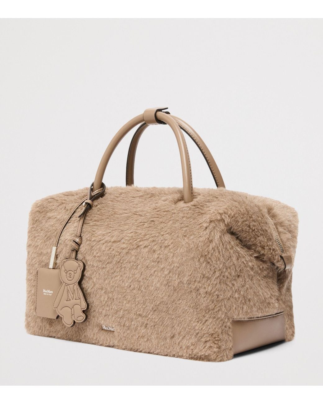 Max Mara Brown Teddy Top-Handle Bag