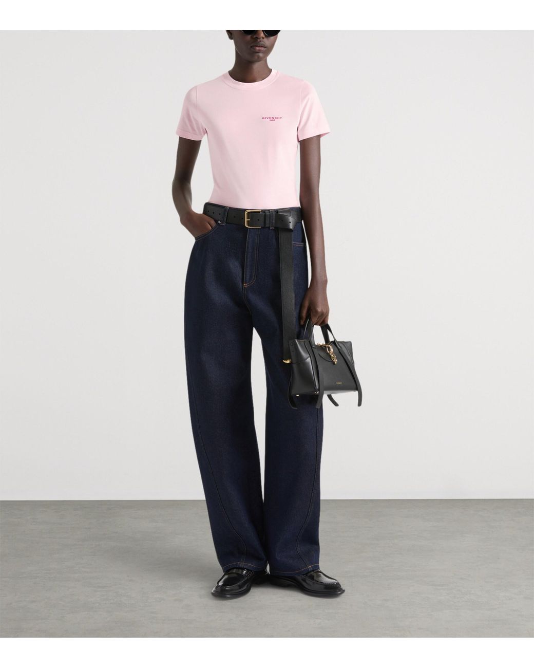 Givenchy Pink Cotton Embroidered-Logo T-Shirt