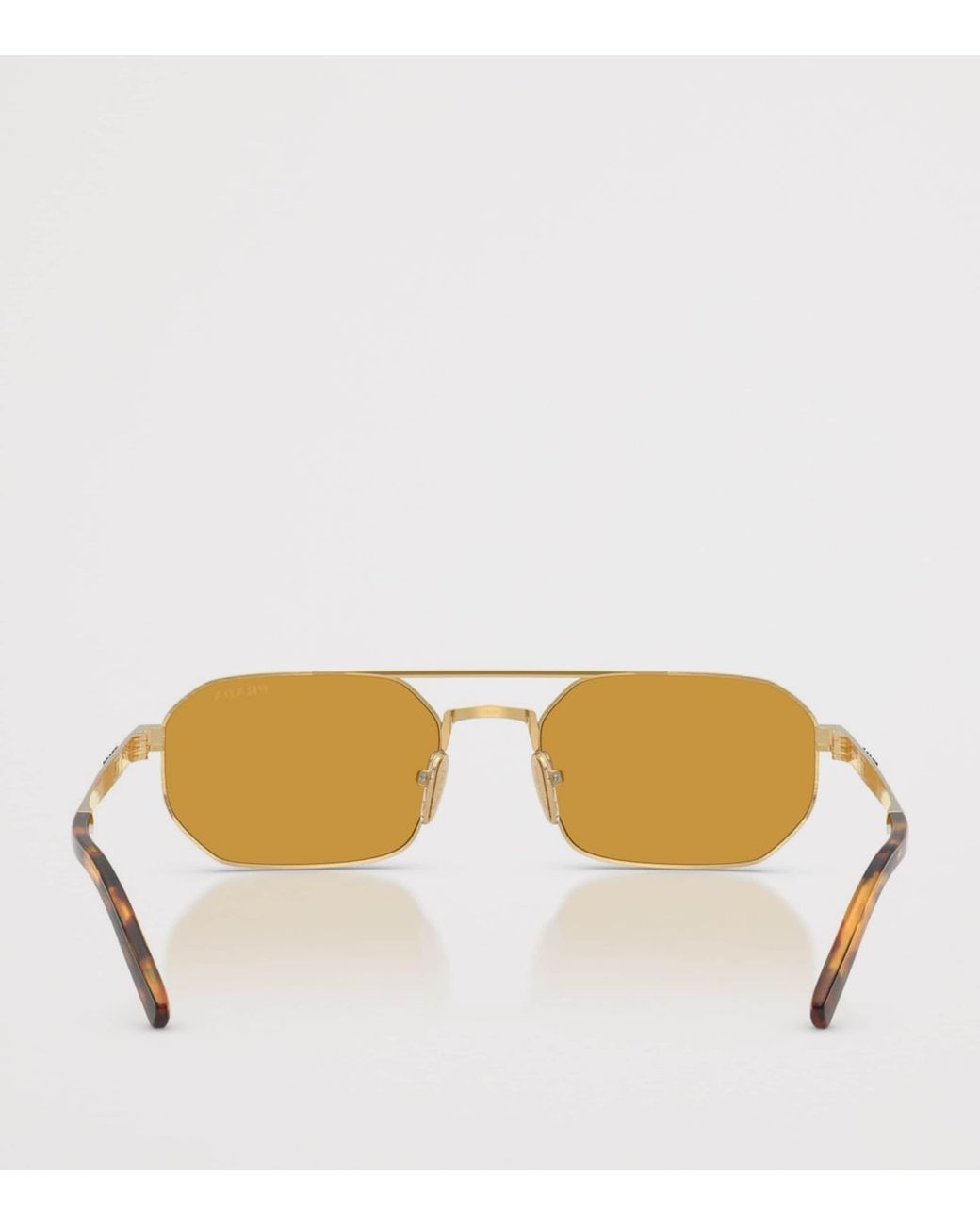 Prada Metallic Metal Irregular Sunglasses for men