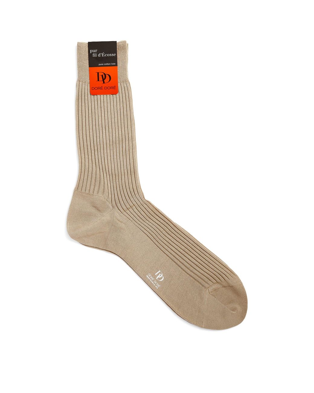 Doré Doré Natural Cotton Rib-Knit Socks for men