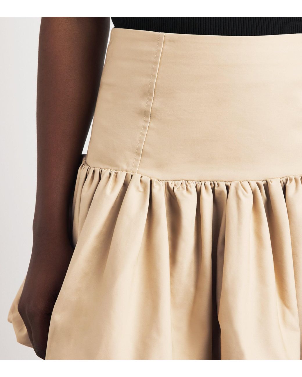 Ganni Natural Organic Cotton Bubble Mini Skirt