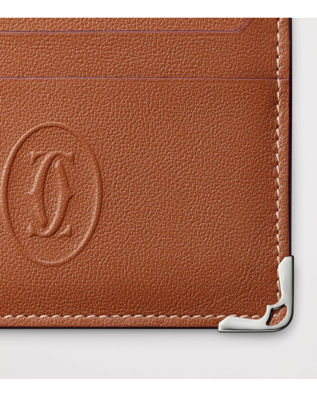 Cartier Brown Leather Must De Card Holder for men
