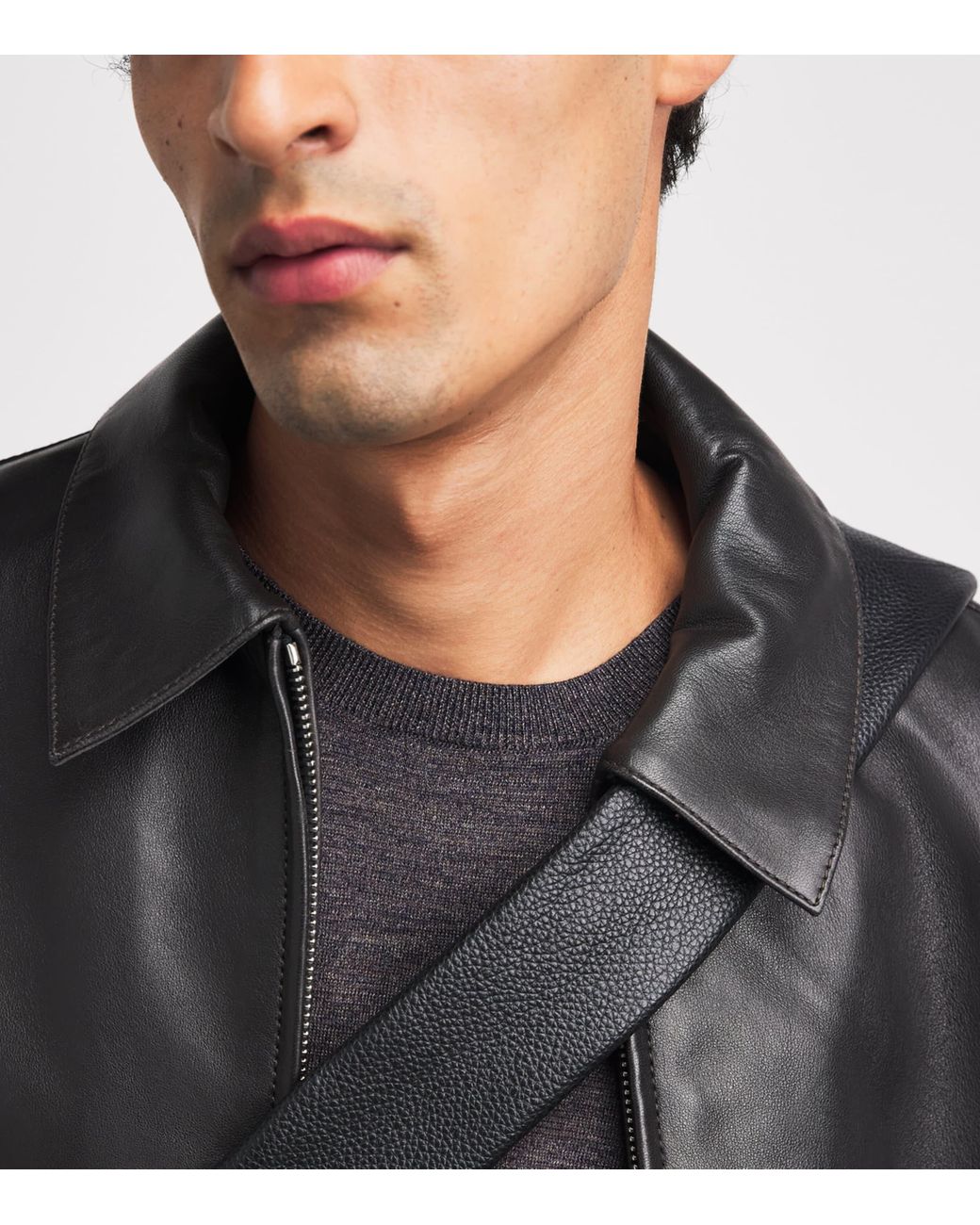 Lemaire Gray Merino Wool Sweater for men