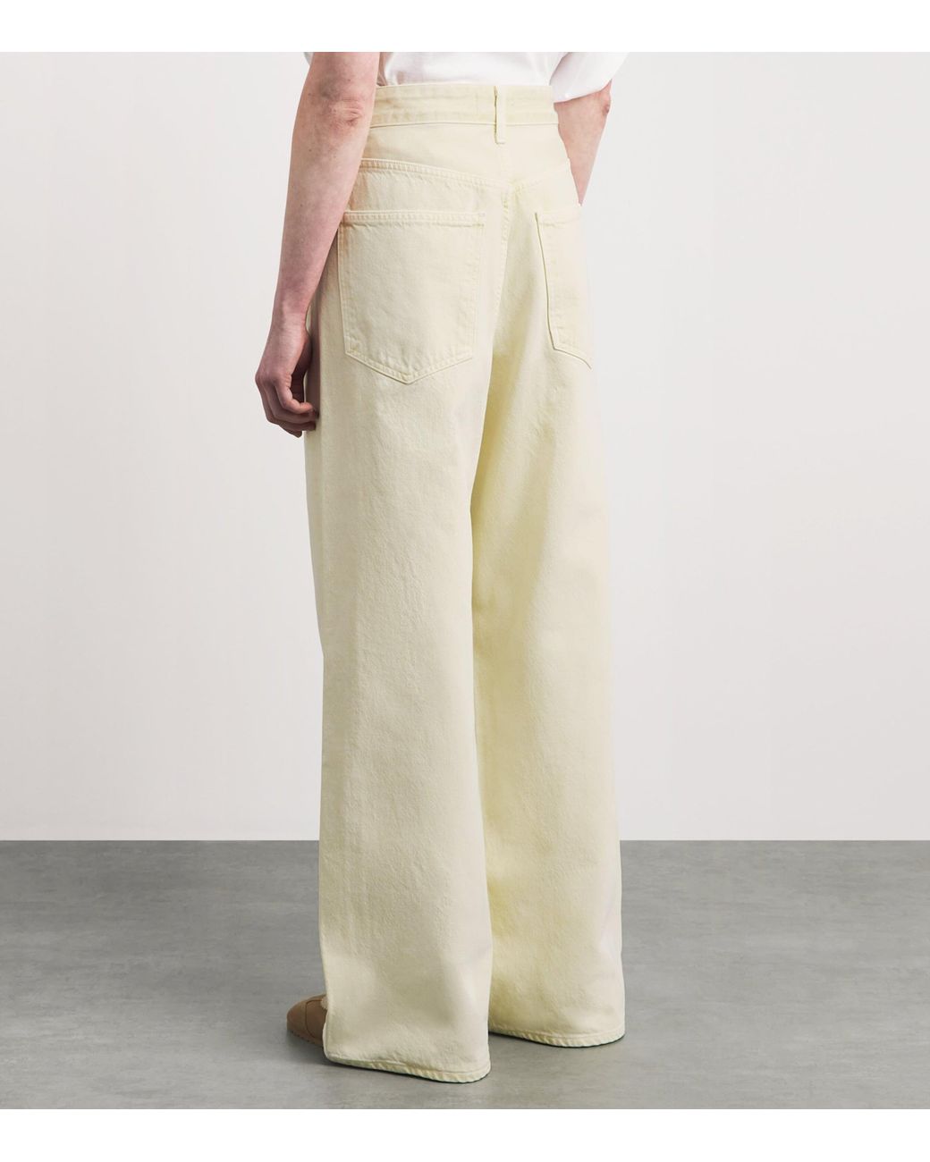 Agolde Natural Vana Fold Wide-Leg Jeans