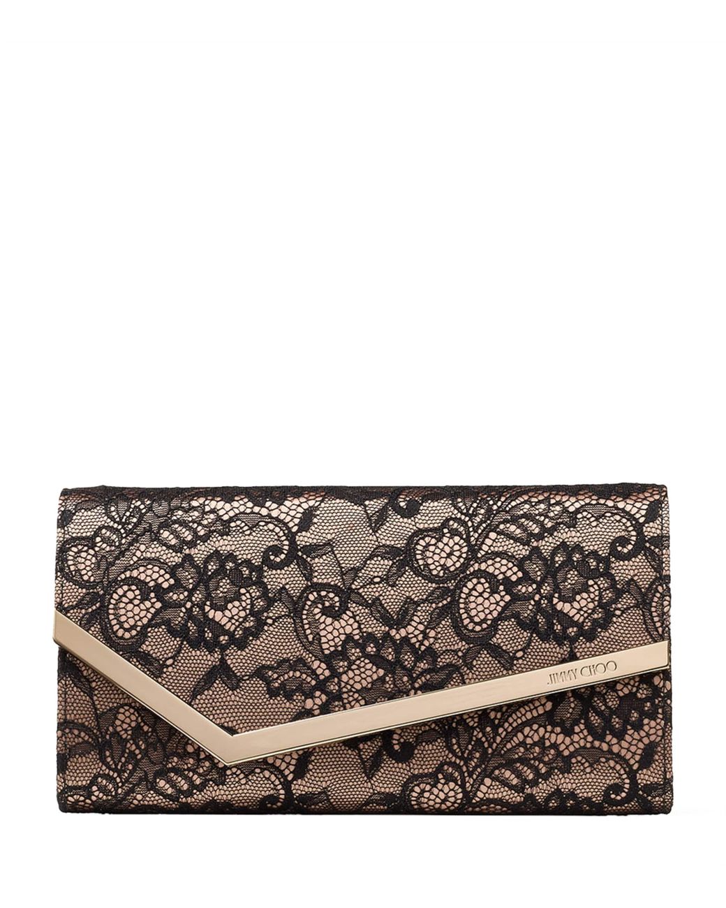 Jimmy Choo Metallic Lace Emmie Clutch Bag