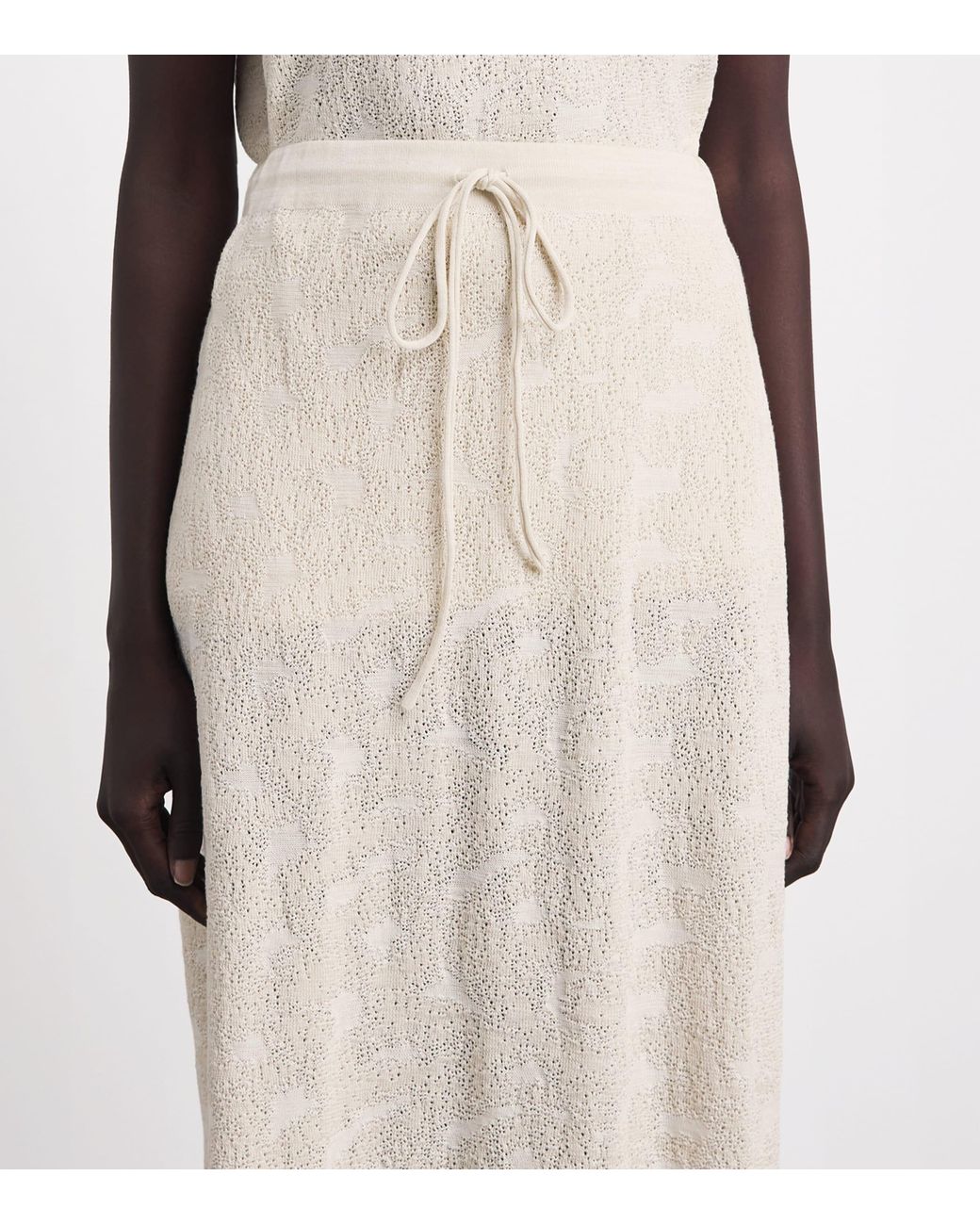 Lauren Manoogian White Pima Cotton Terra Midi Skirt