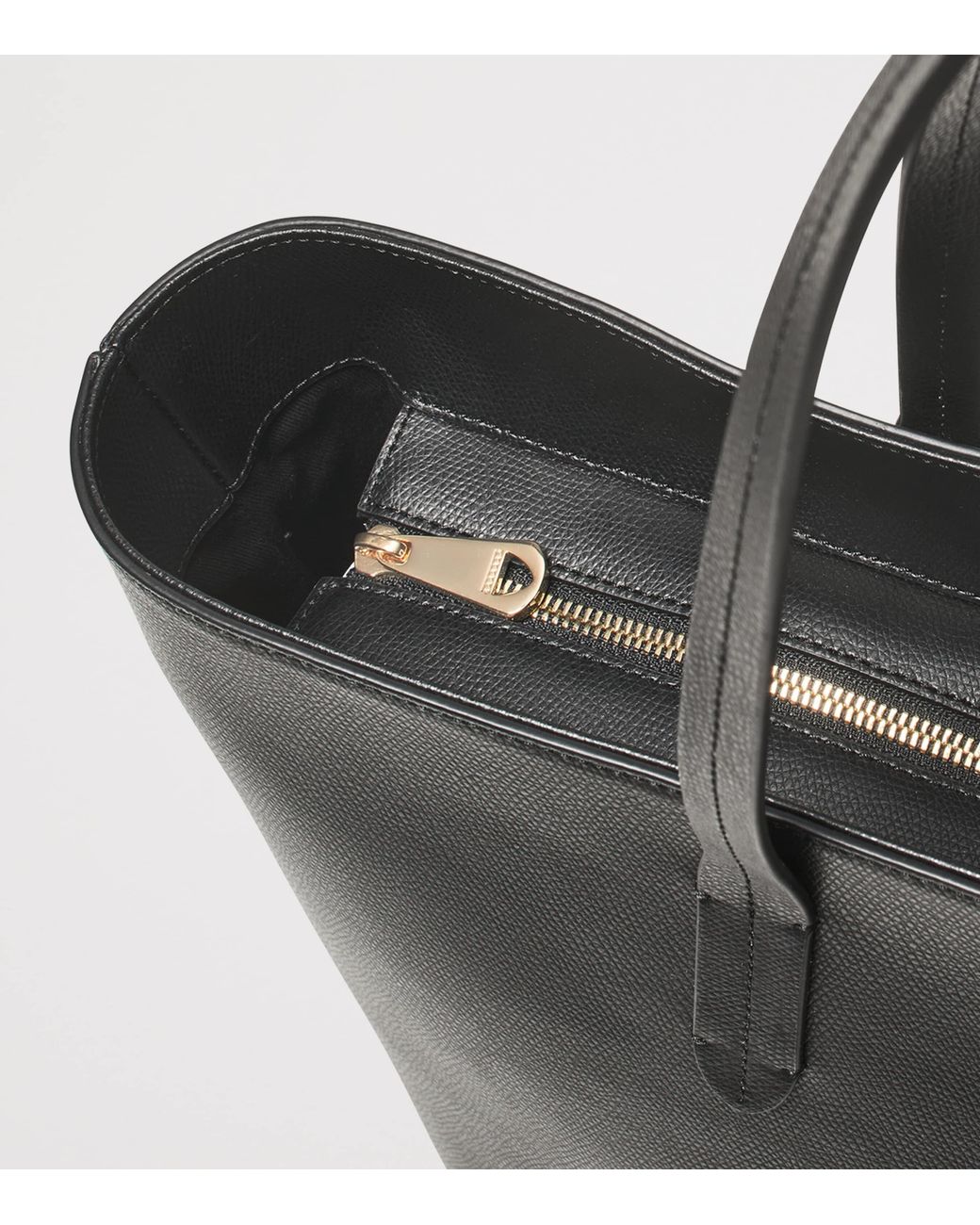 Aspinal Black Leather East West Tote Bag
