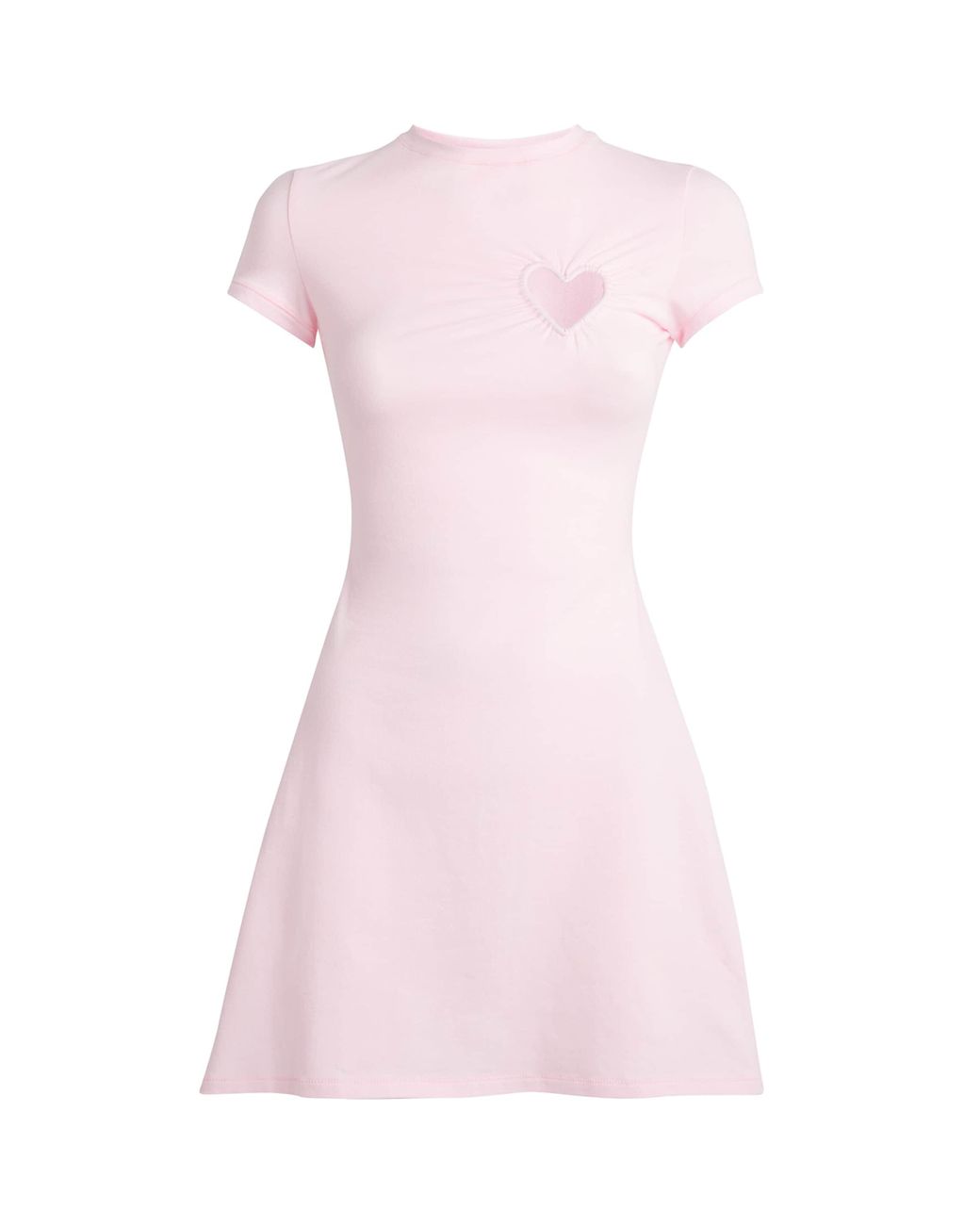 Skims Stretch-Cotton Heart Mini Dress in Pink | Lyst