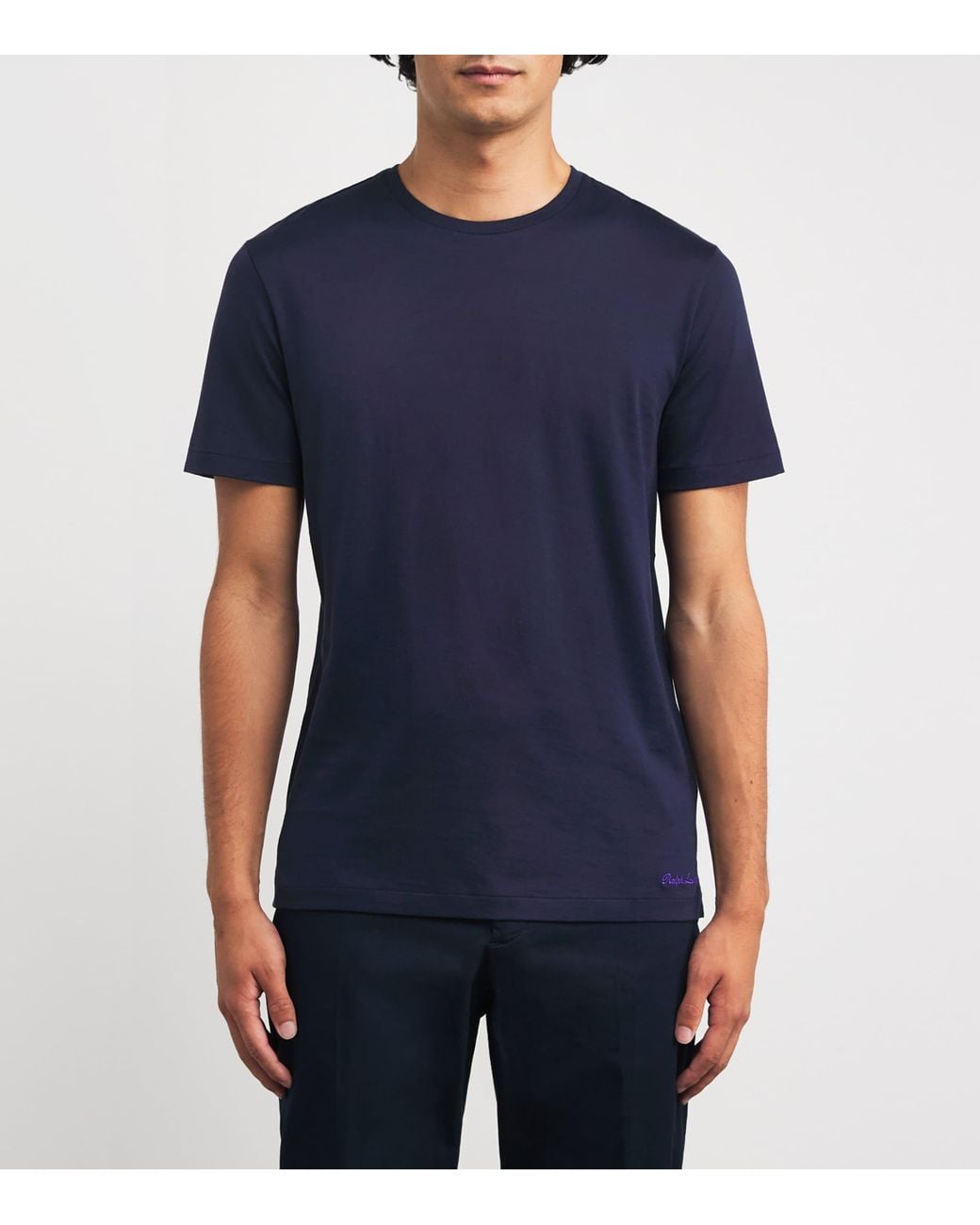 Ralph Lauren Blue Cotton Interlock T-Shirt for men