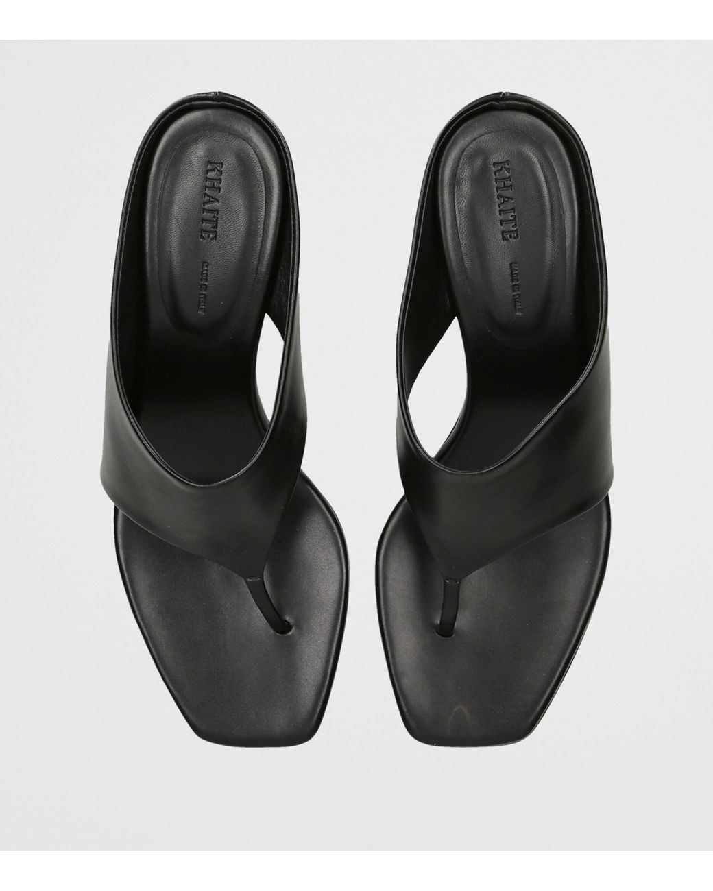 Khaite Black Leather Marlow Heeled Mules 55