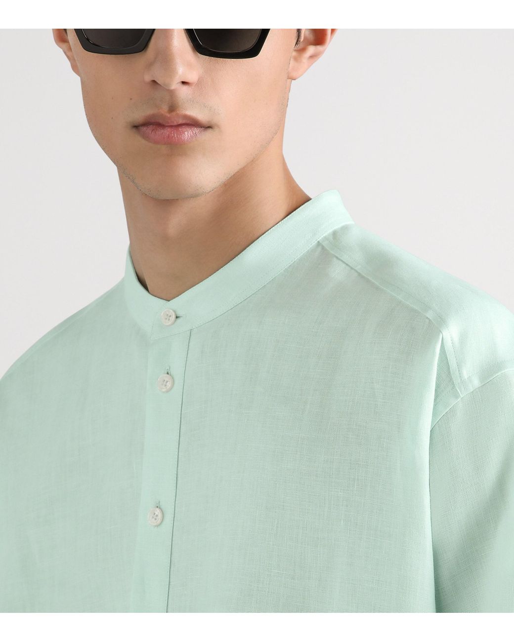 Dolce & Gabbana Green Linen Shirt for men