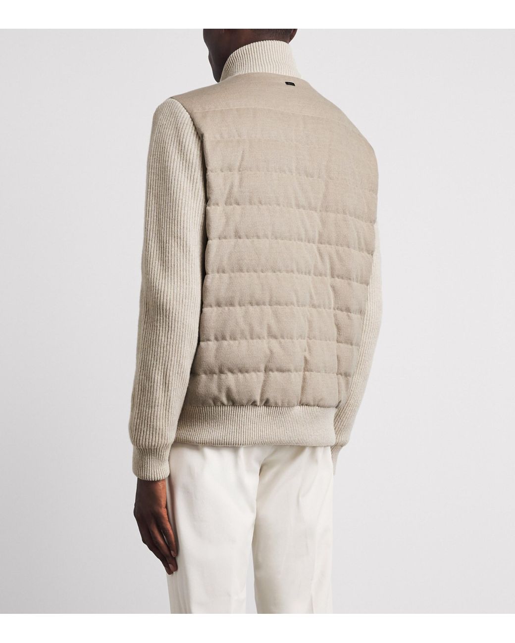 Herno Brown Quilted Hybrid Jacket for men