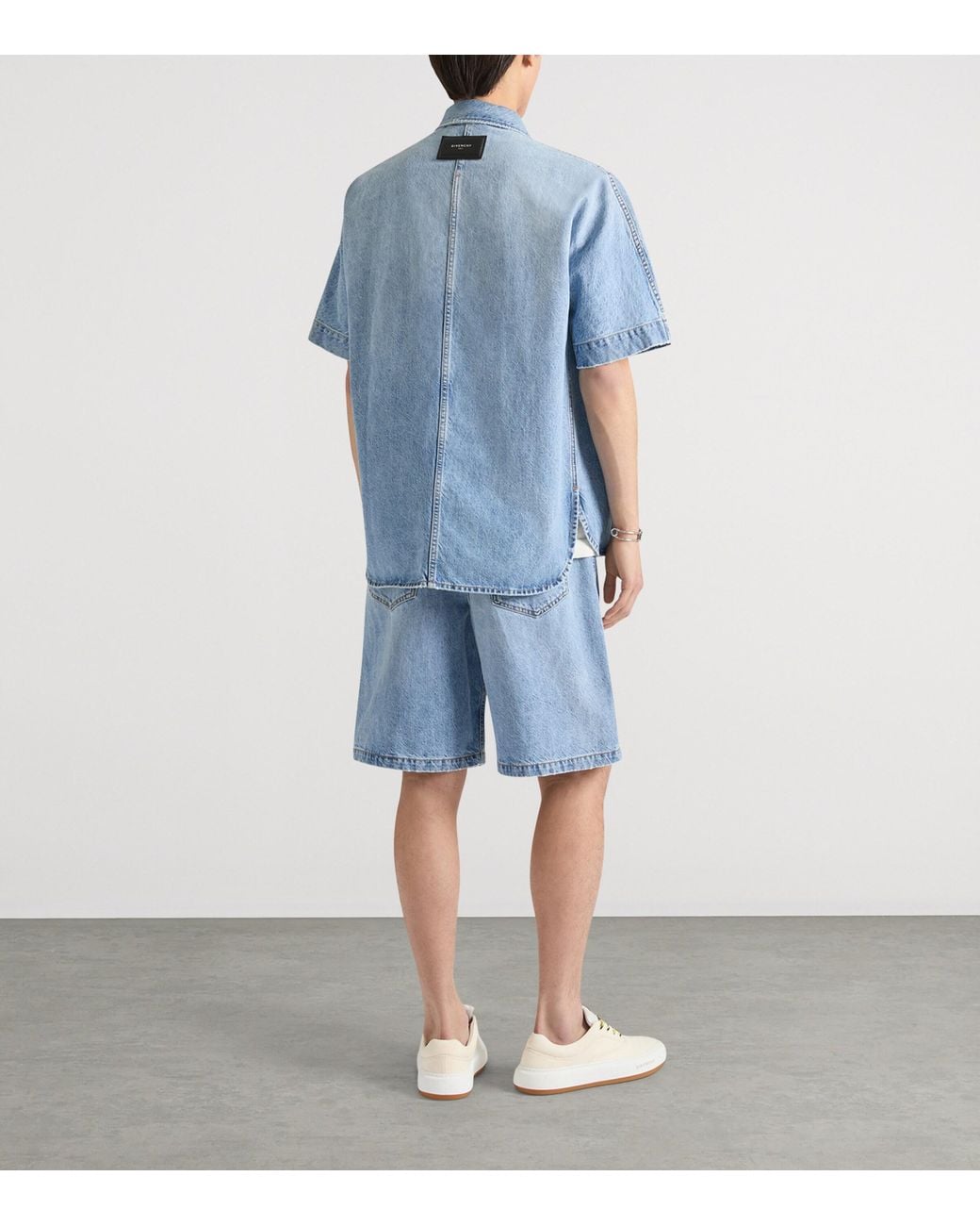 Givenchy Blue Couture Seam Denim Shirt for men
