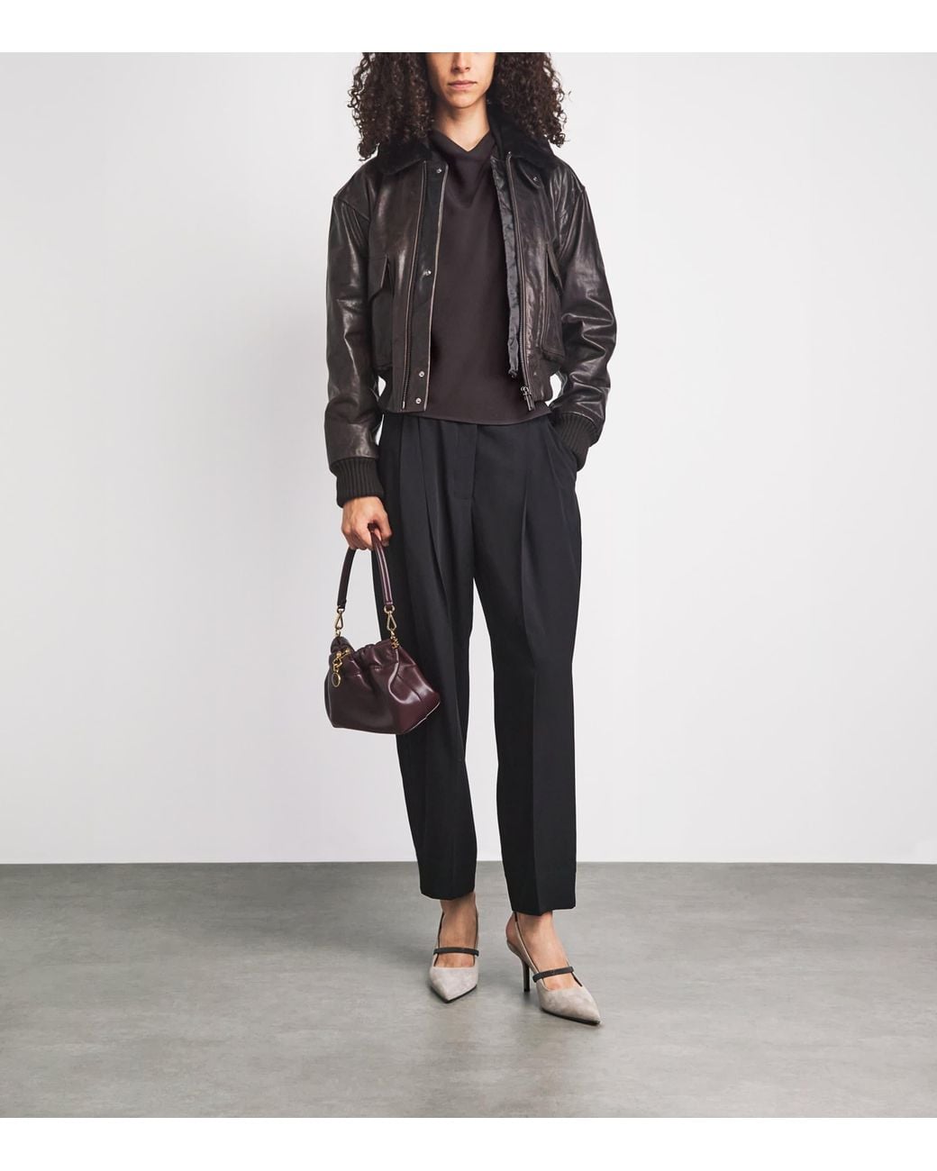 Agnona Black Sleeveless Draped Blouse