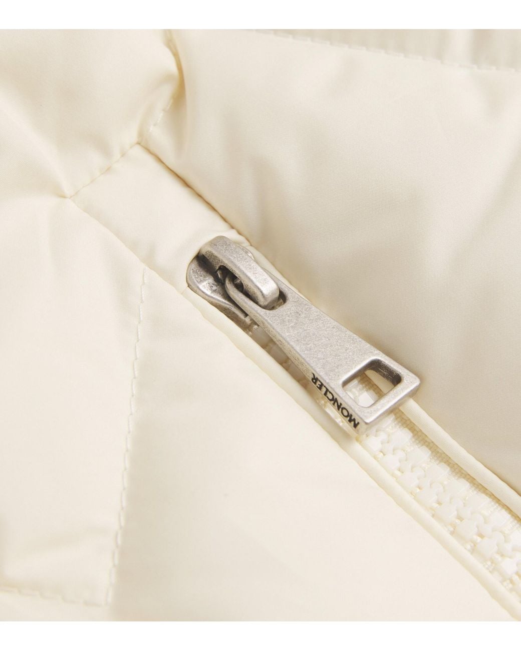 Moncler White Virgin Wool Padded Quilted Cardigan