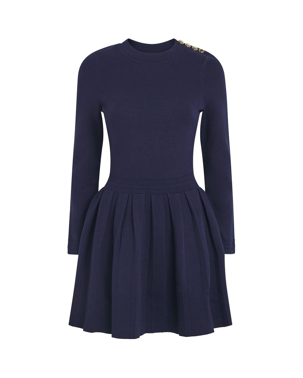 Sandro Blue Knitted Mini Dress