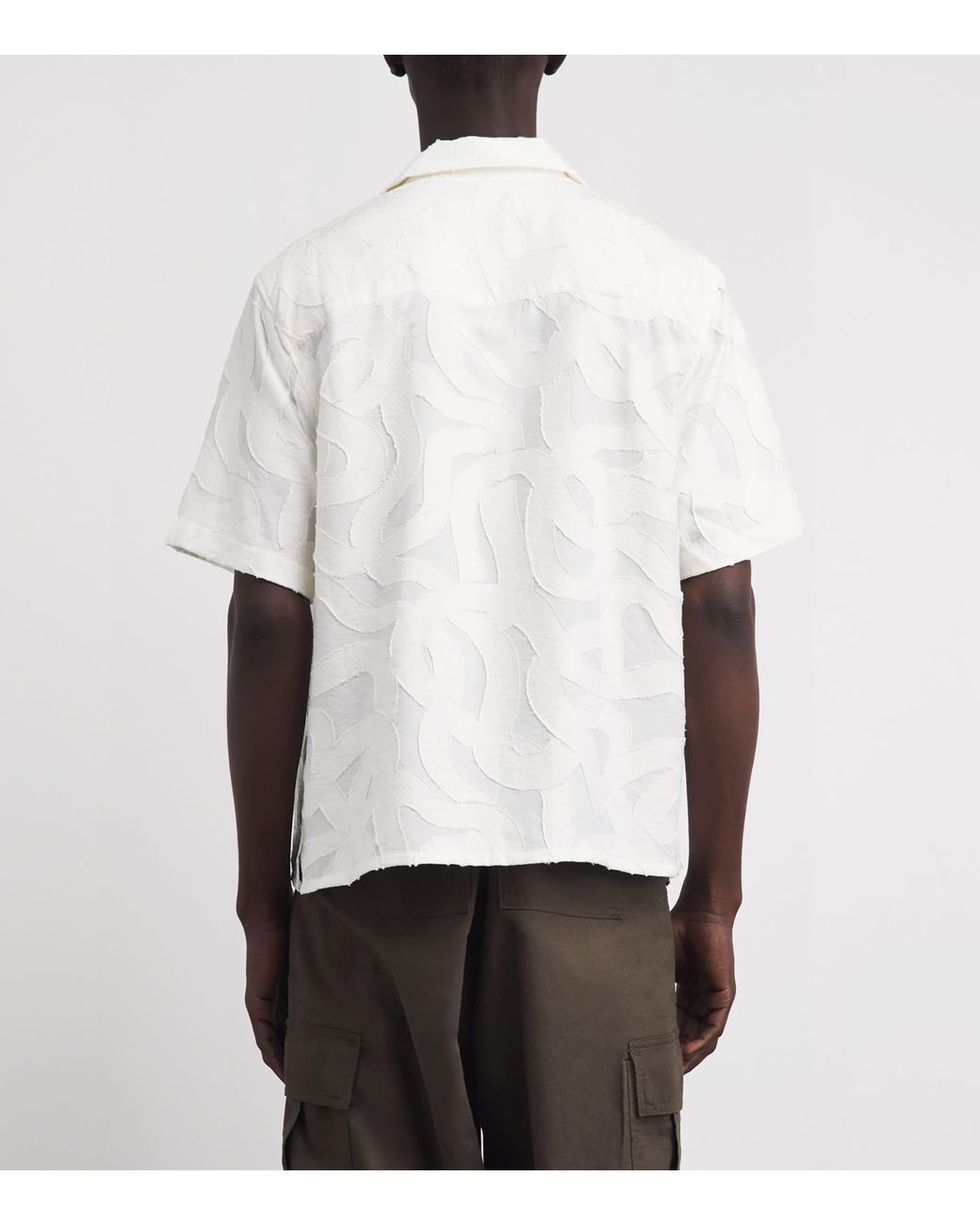 Wax London White Jacquard Curzon Shirt for men