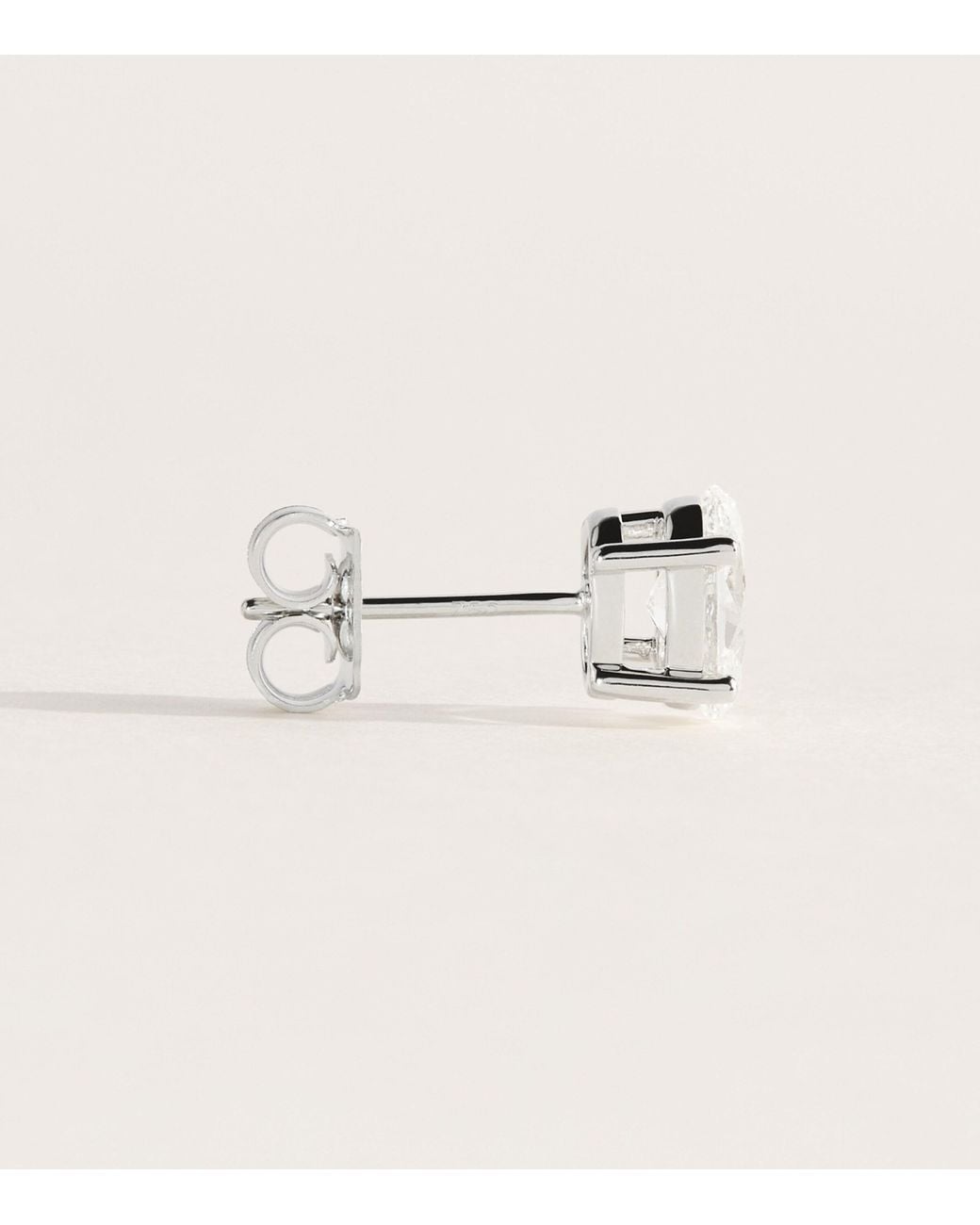 Harrods Natural And Diamond Oval Stud Earrings