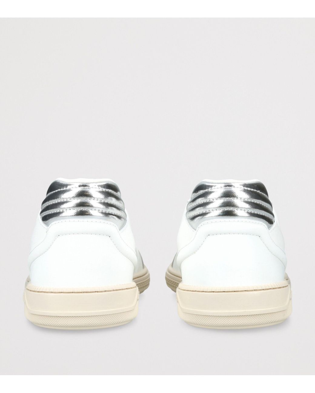 Versace White Leather Low-Top Sneakers for men