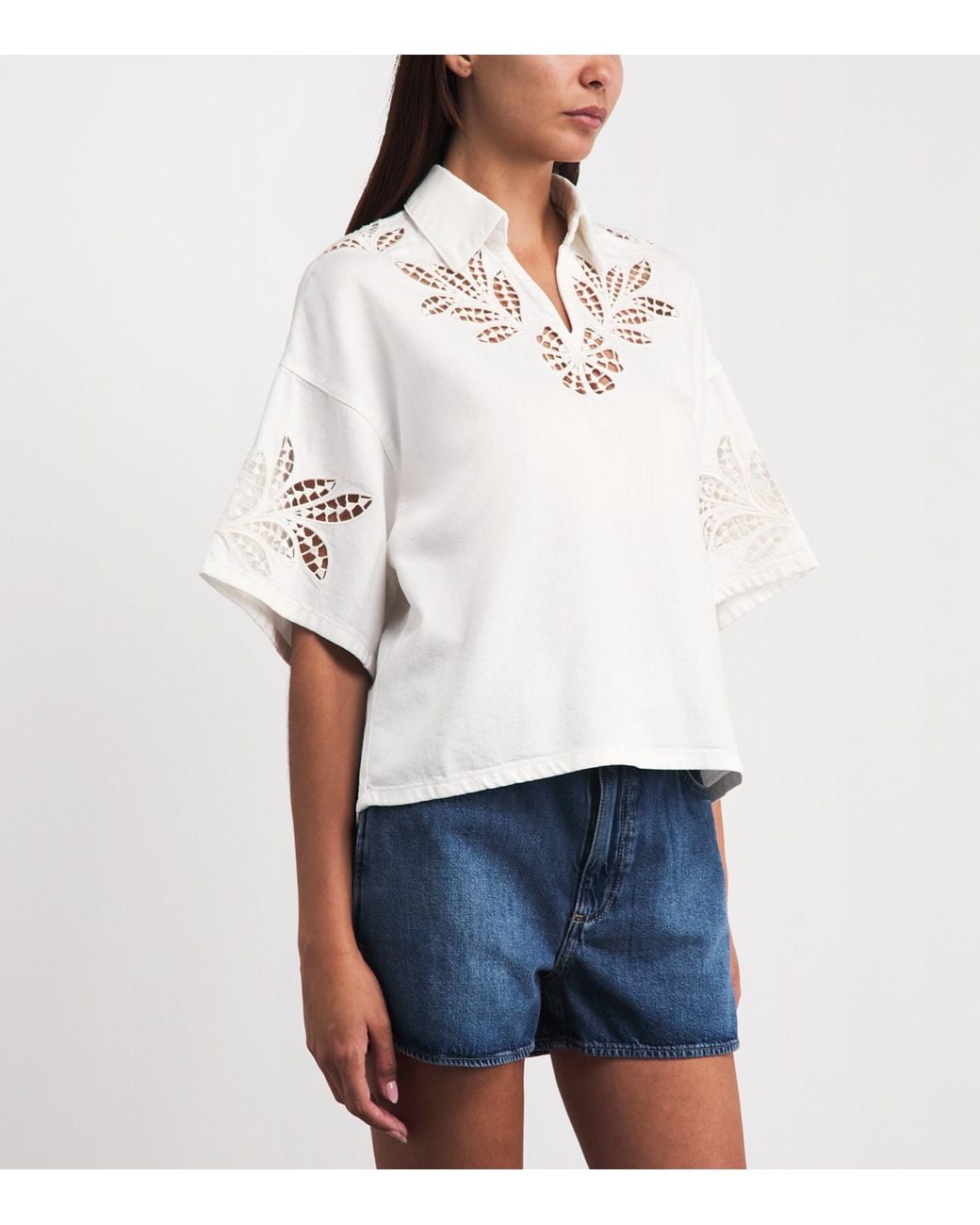 Rag & Bone White Lucy Denim Shirt