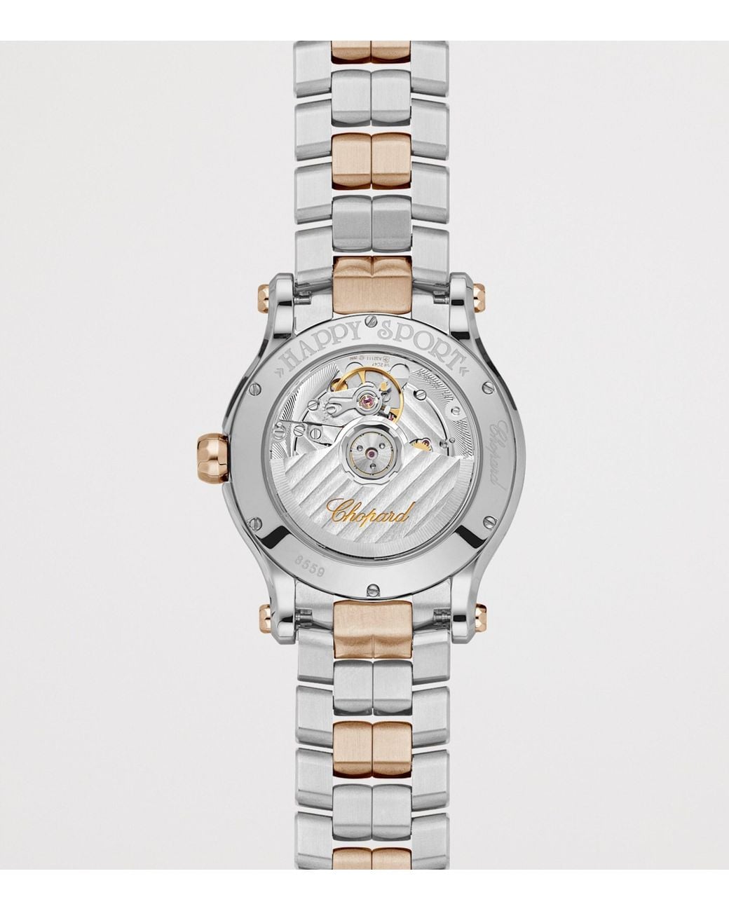 Chopard Metallic Stainless Steel, And Diamond Happy Sport Watch