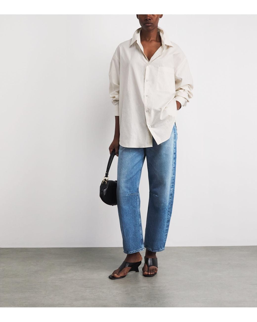 Citizens of Humanity Blue Miro Barrel-Leg Relaxed Jeans