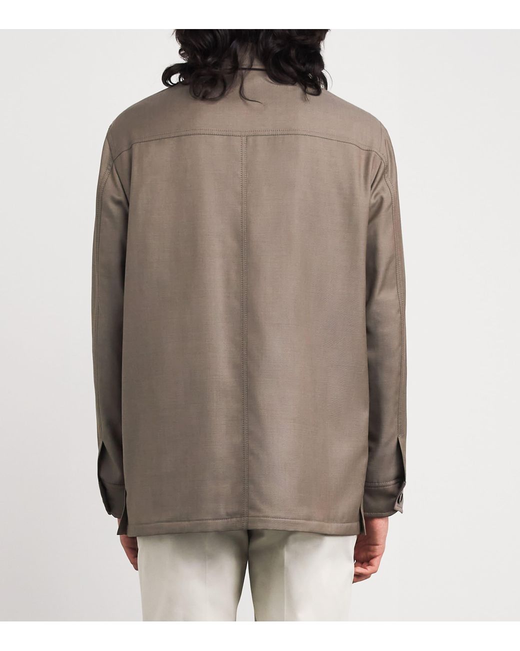 Brioni Brown Wool Padded Field Jacket for men