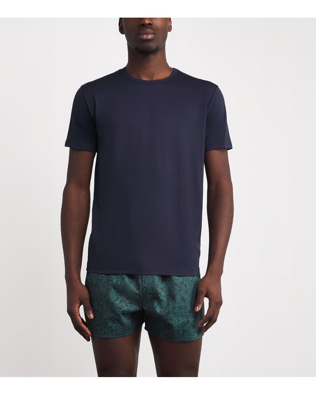 Sunspel Blue Tencel Stretch T-Shirt for men