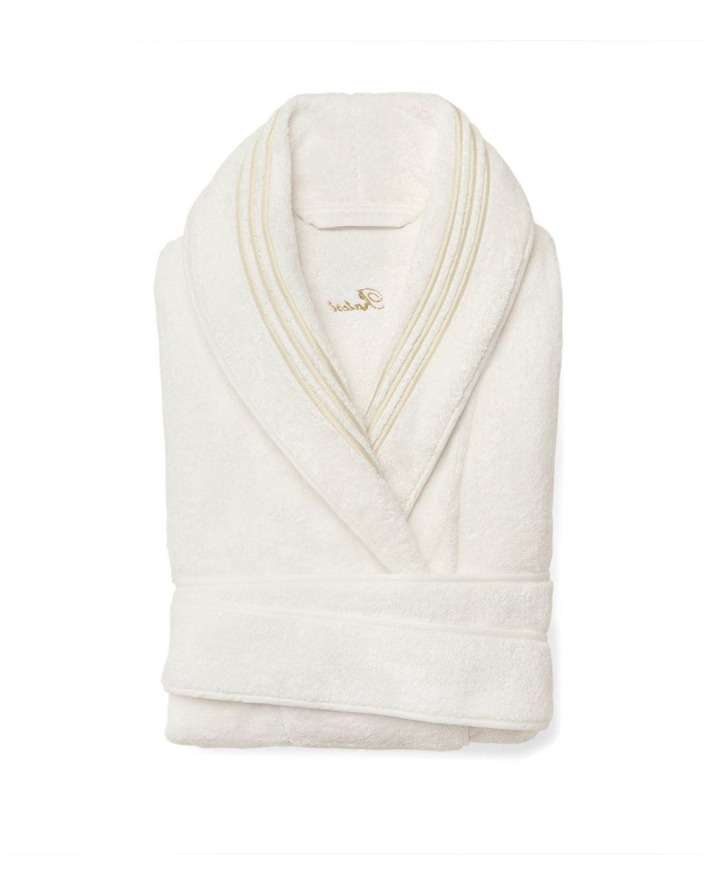 Pratesi White Cotton Tre Righ Robe