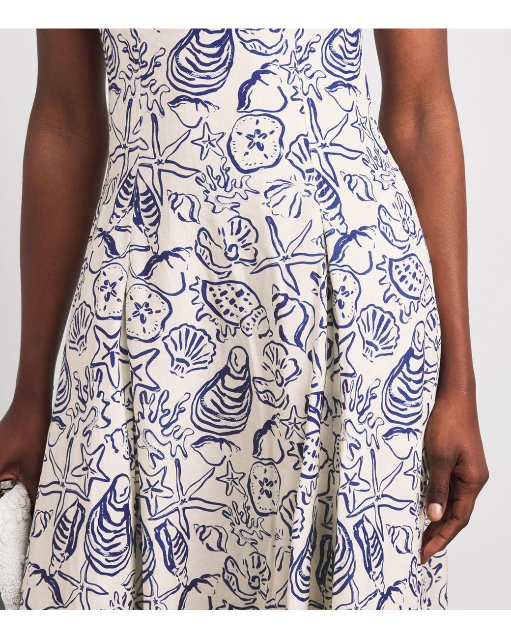 Jonathan Simkhai White Linen-Blend Analise Midi Dress