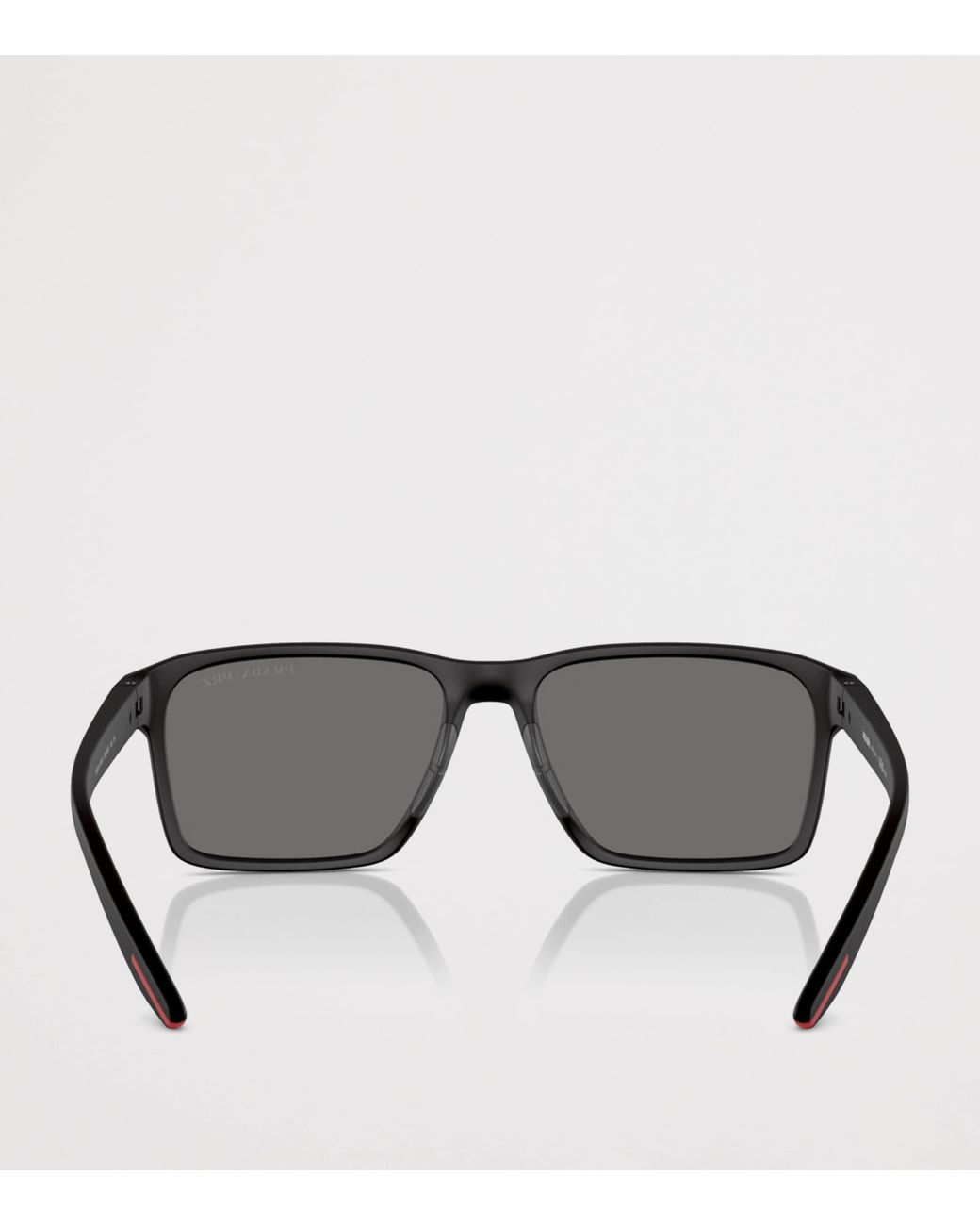 Prada Linea Rossa Black Rectangle Sunglasses for men