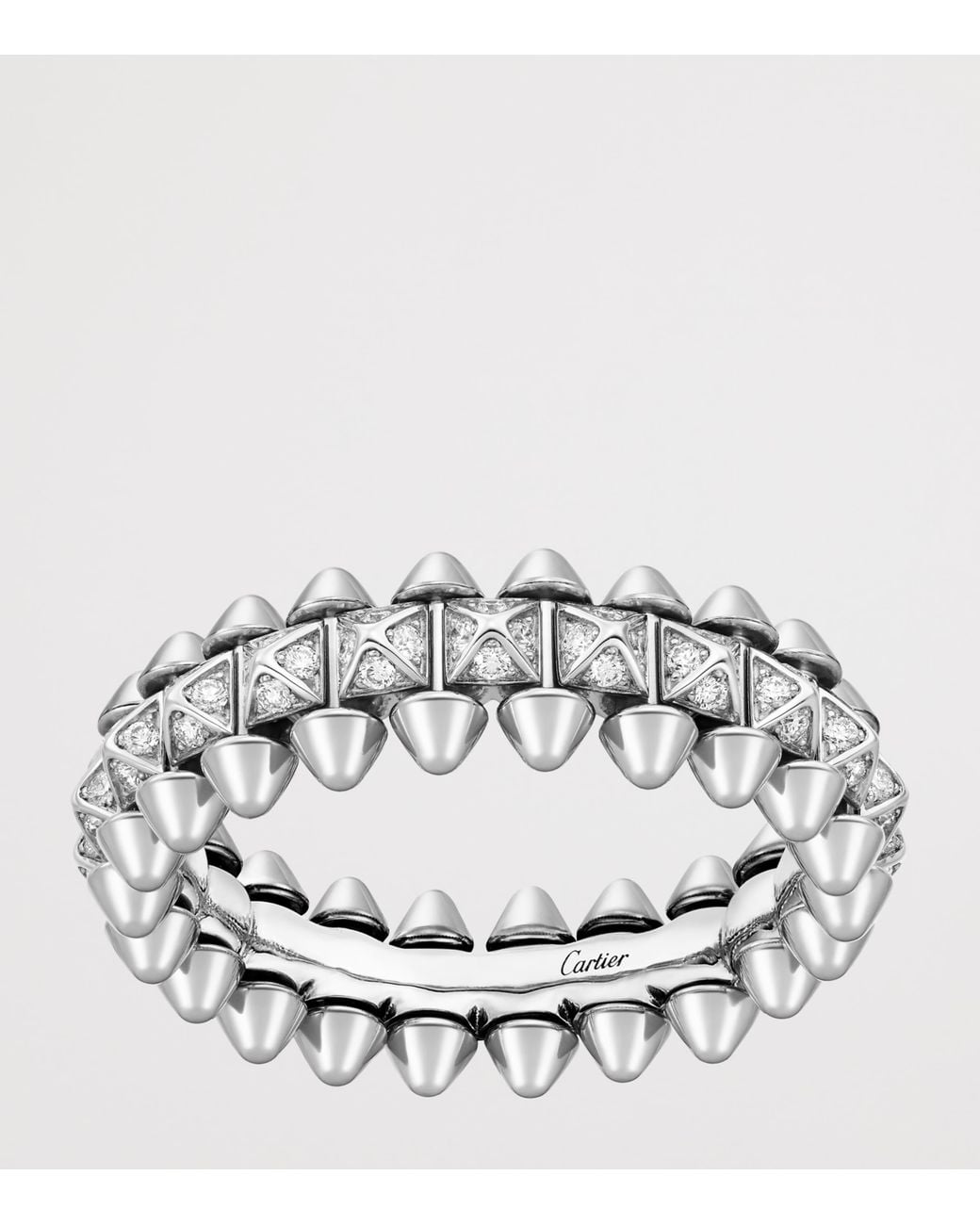 Cartier Metallic Small And Diamond Clash De Ring