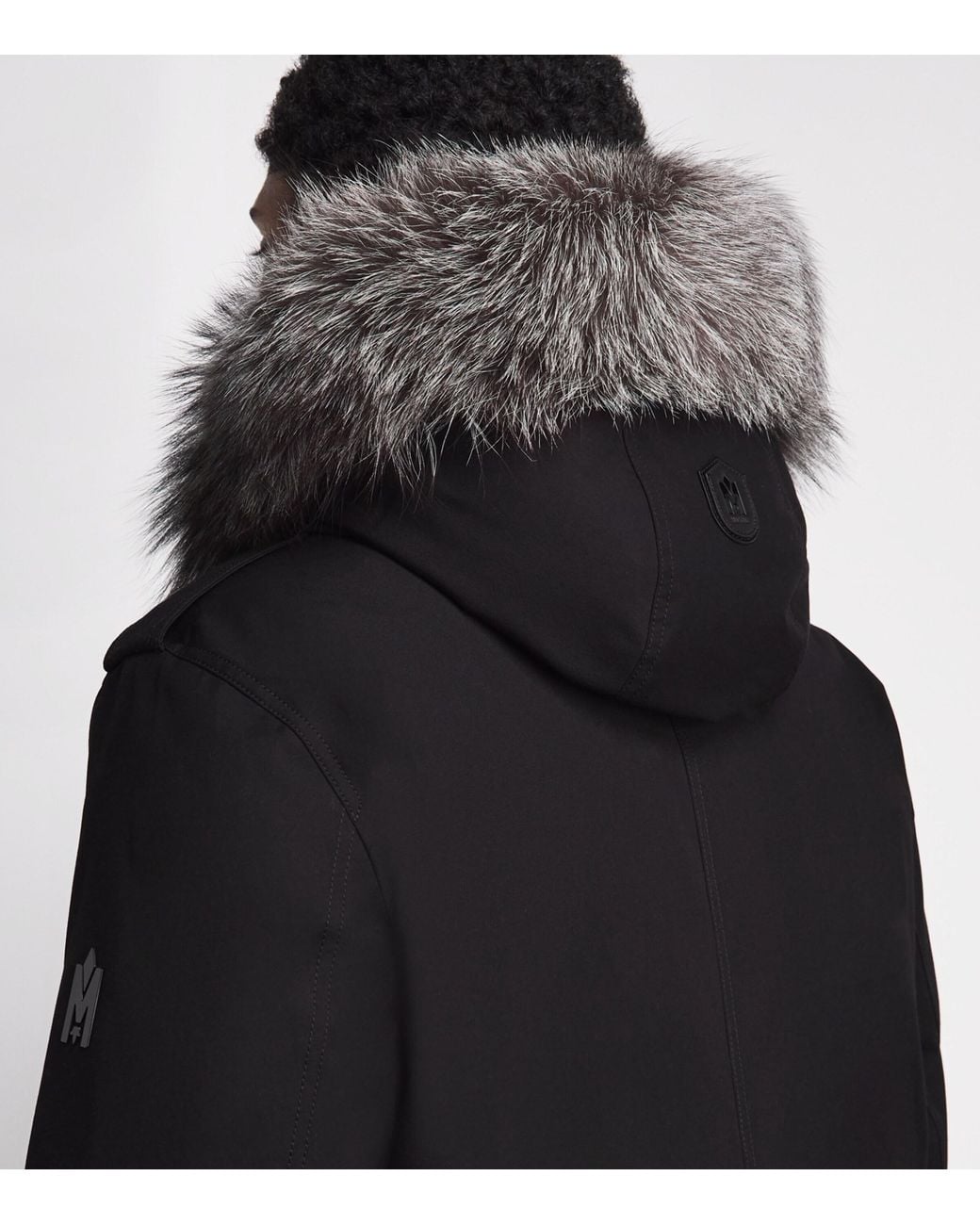 Mackage Black Fur-Trim Down Mortiz Parka for men