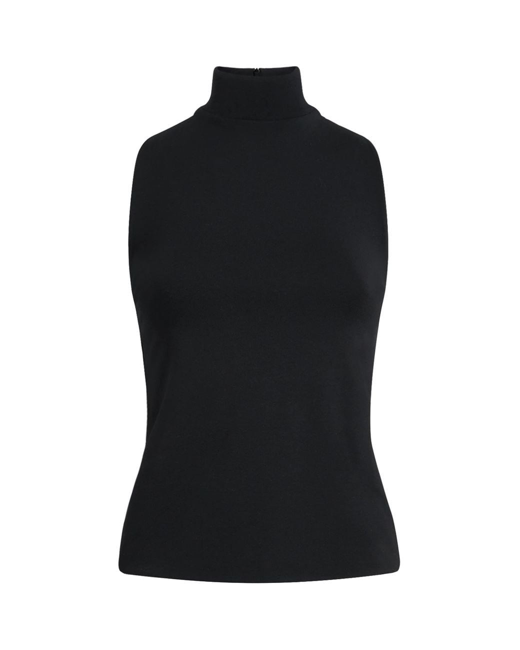 ME+EM Black Jersey High-Neck Sleeveless Top