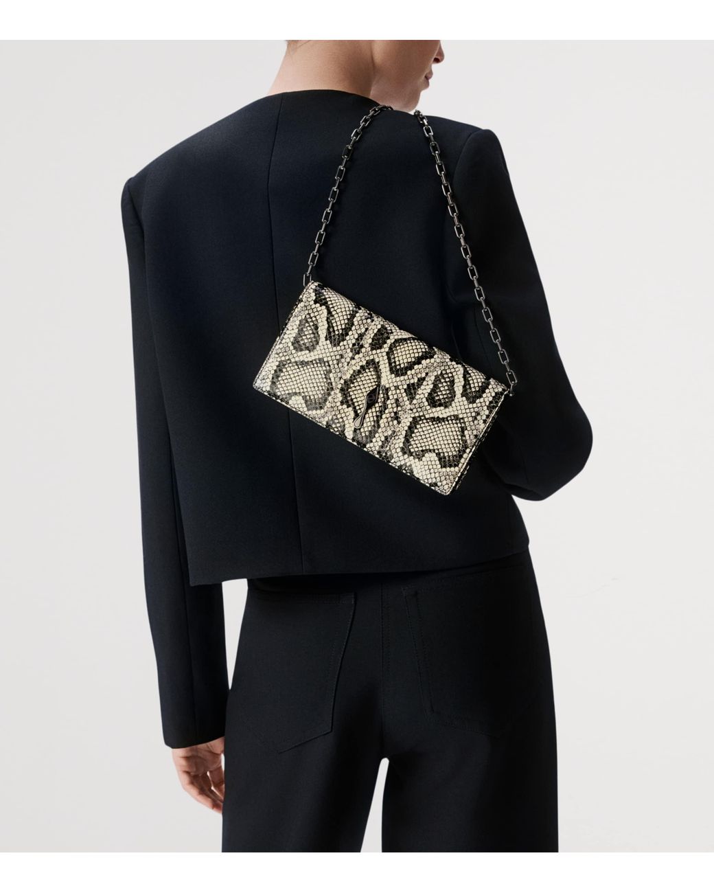 Christian Louboutin Metallic Bettina Watersnake Clutch Bag