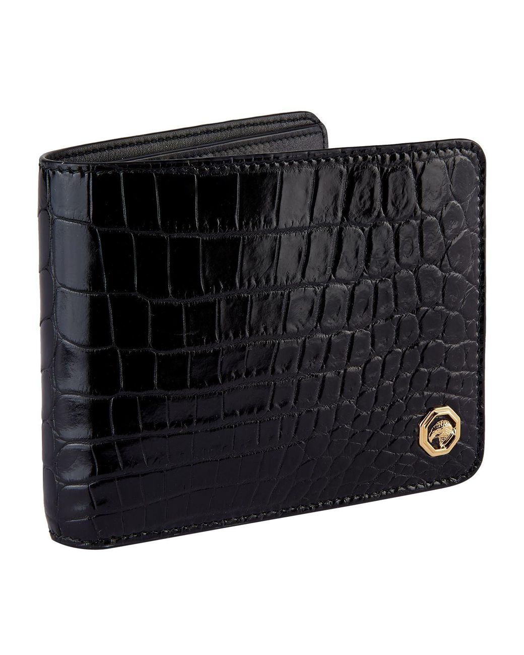 Stefano Ricci Eagle Crocodile Leather Wallet in Black for Men | Lyst