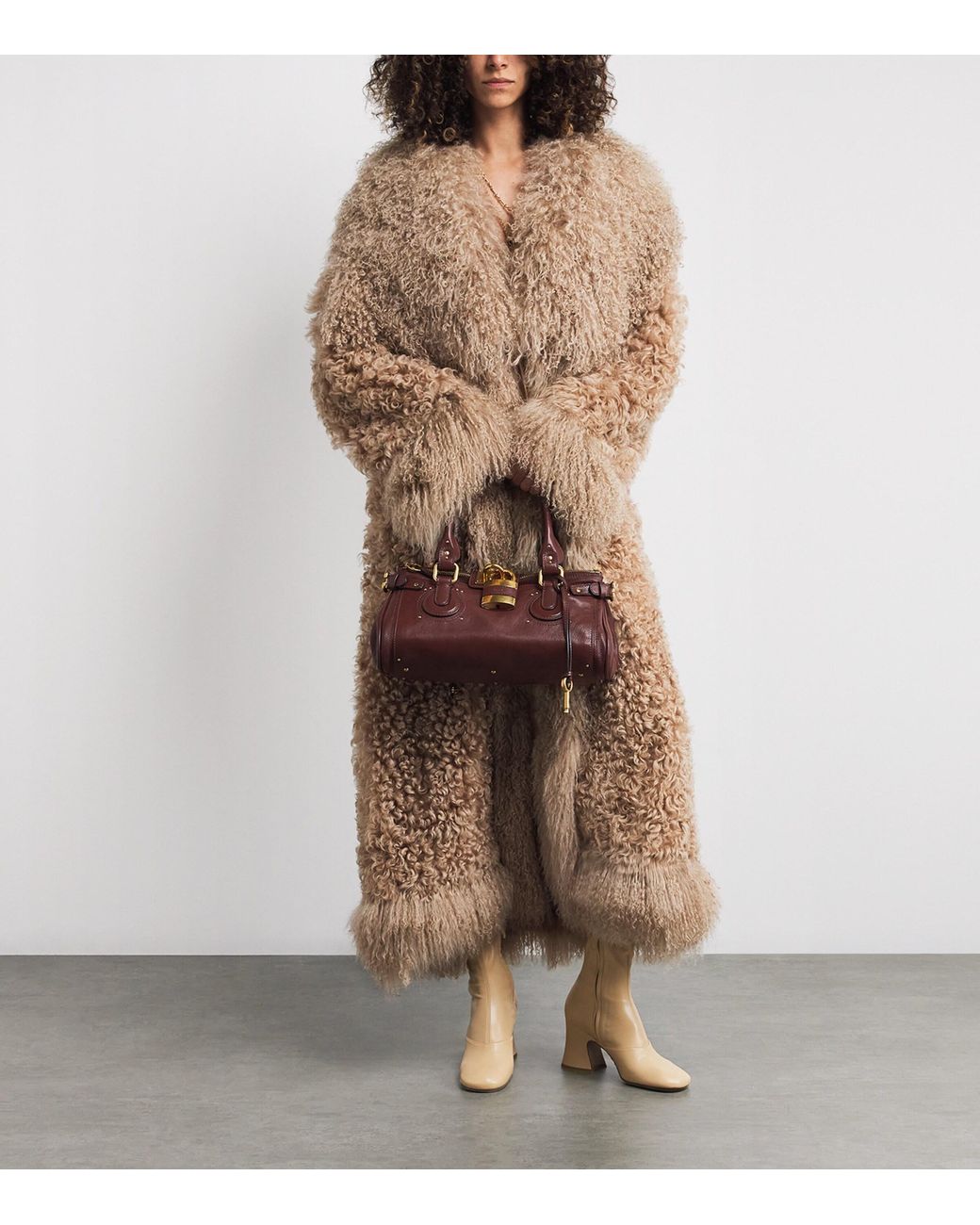 Chloé Brown Leather Paddington Top-Handle Bag