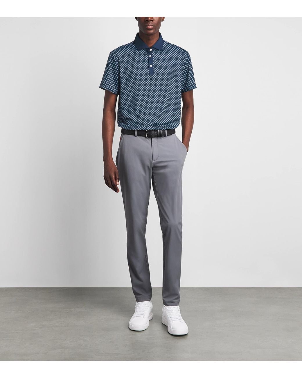 Ralph Lauren Blue Tailored Fit Performance Polo Shirt for men