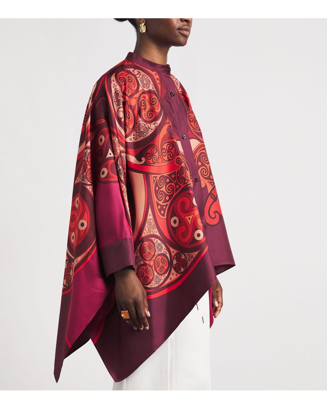 LaDoubleJ Red Silk Foulard Blouse