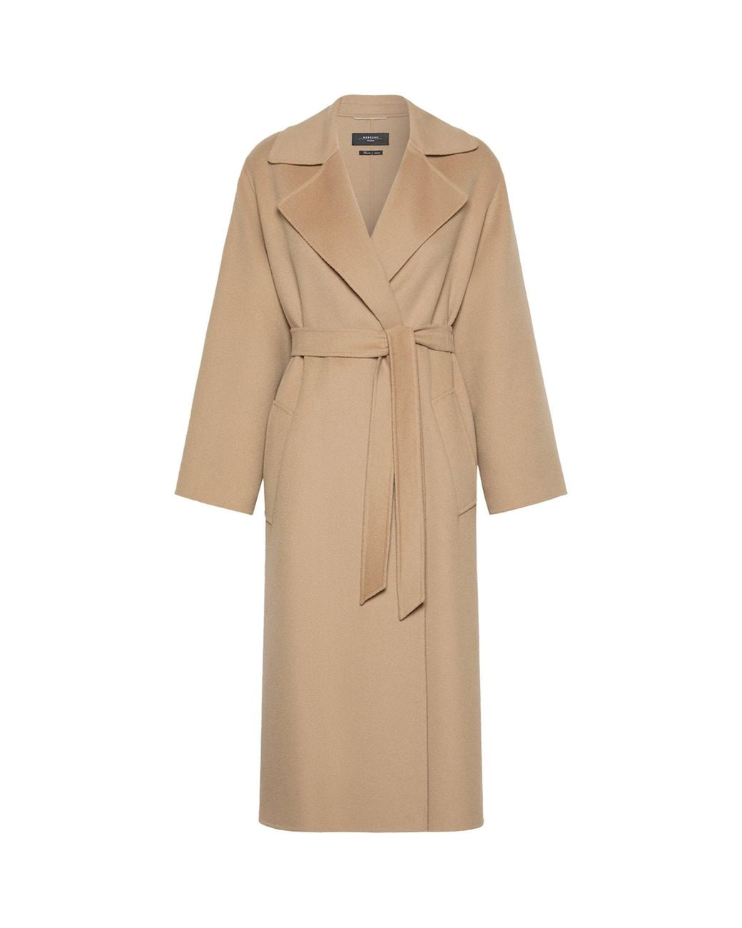 Weekend by Maxmara Natural Wool-Blend Belted Coat
