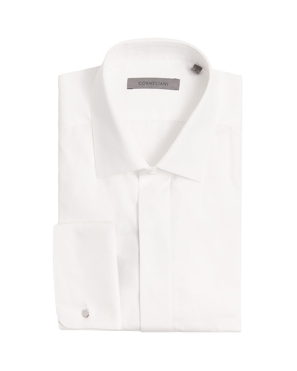 Corneliani White Cotton Evening Shirt for men