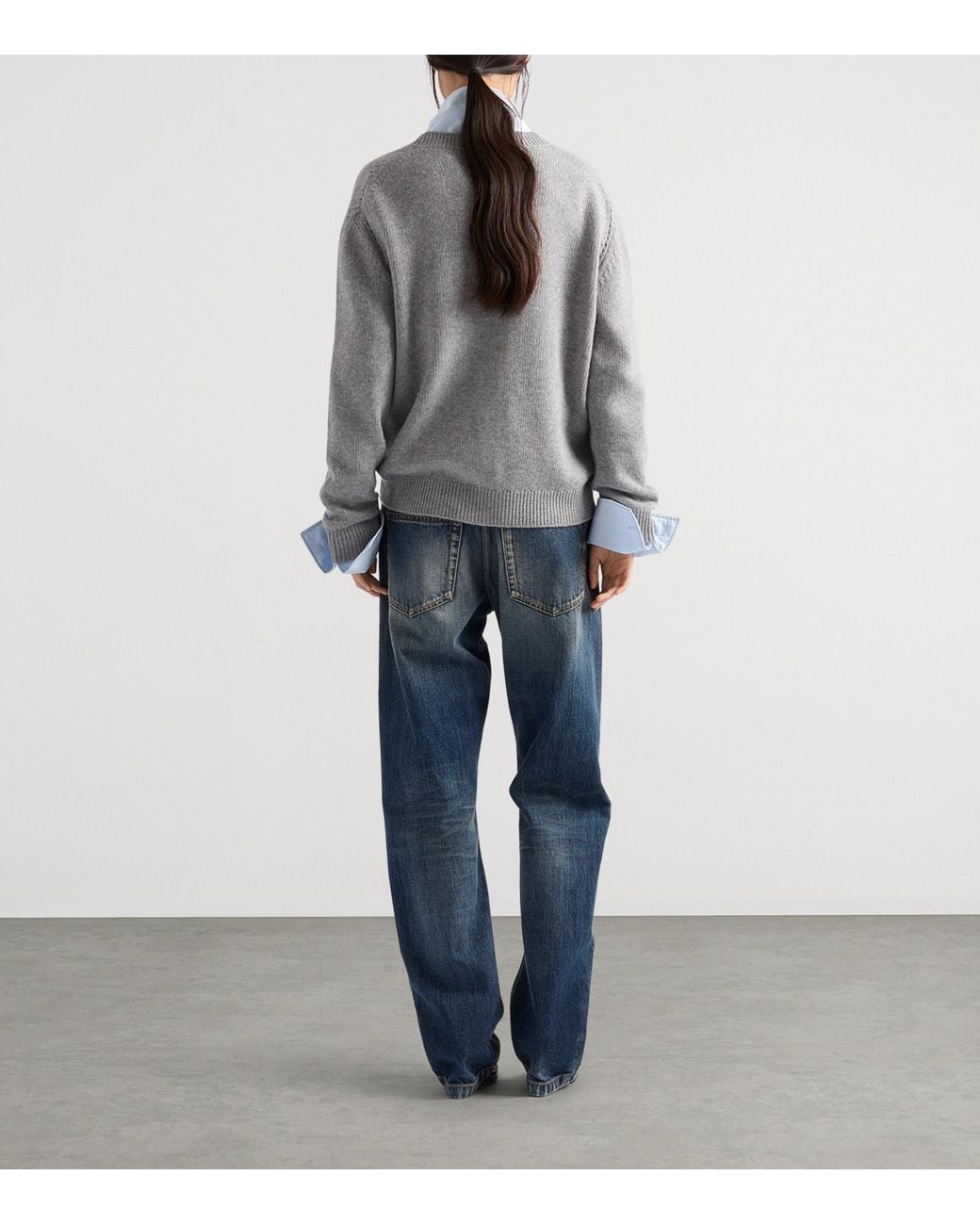 Prada Gray Re-Cashmere Relaxed Cardigan