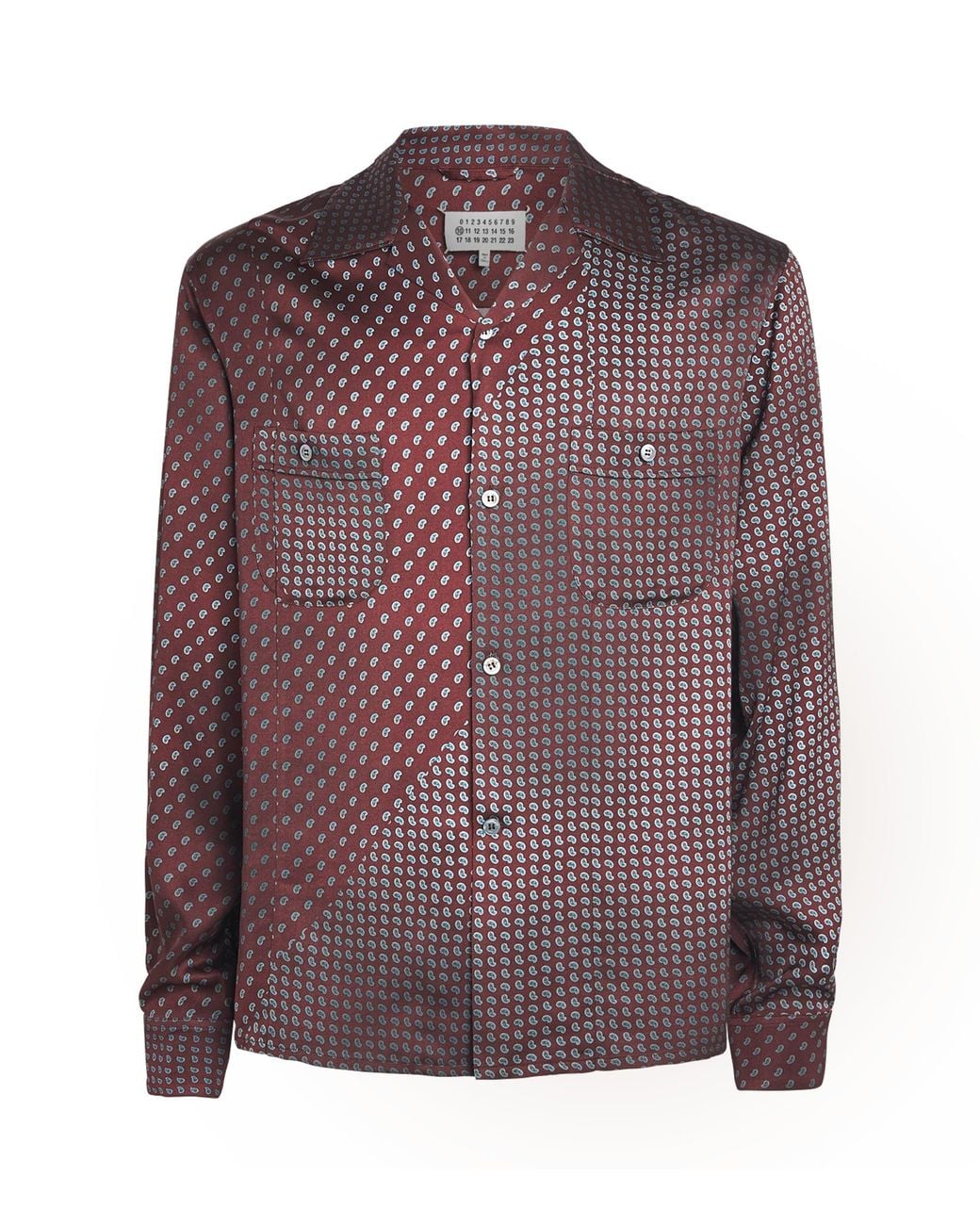 Maison Margiela Purple Satin Paisley Shirt for men
