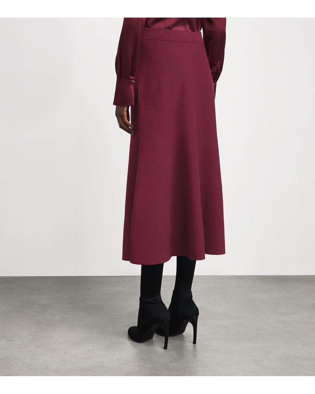 Jonathan Simkhai Purple Wool Cassie Midi Skirt