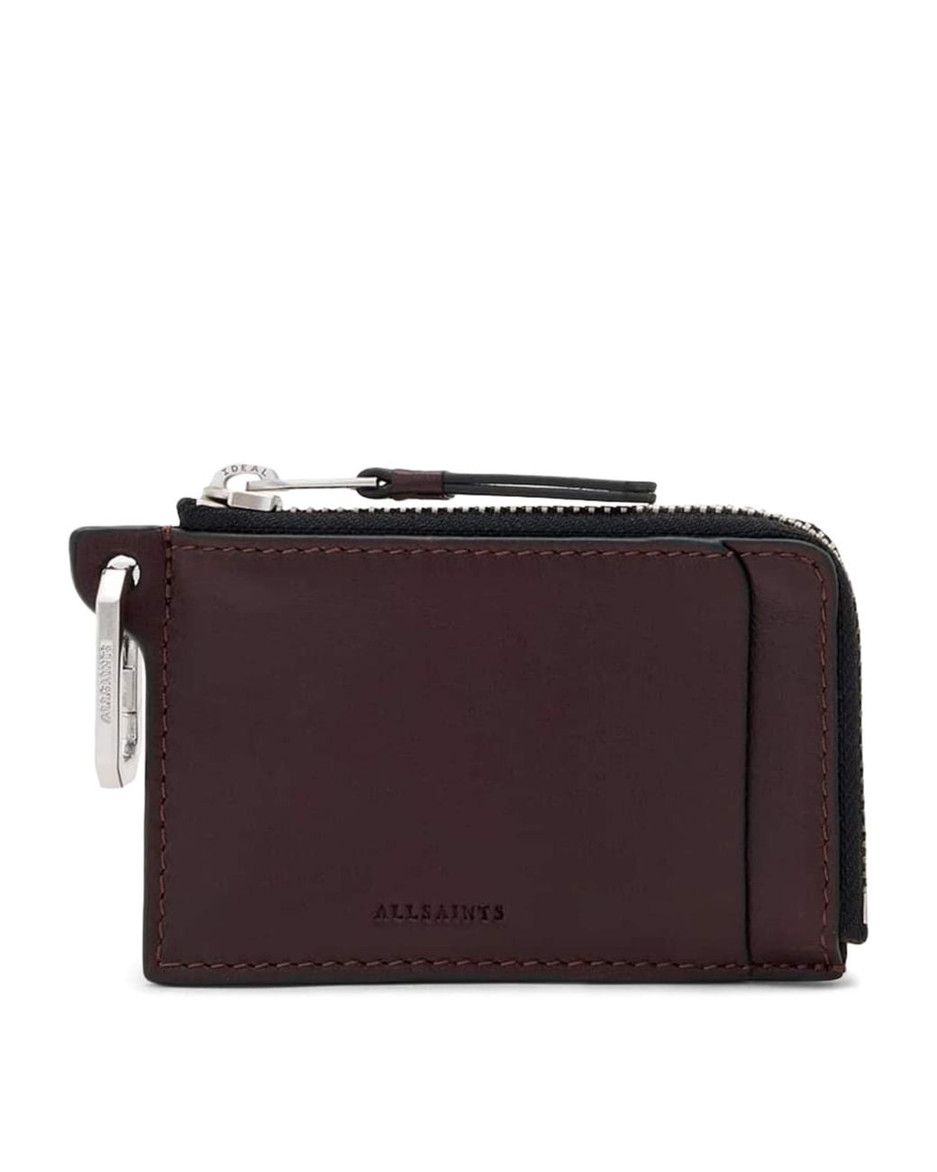 AllSaints Purple Leather Remy Wallet