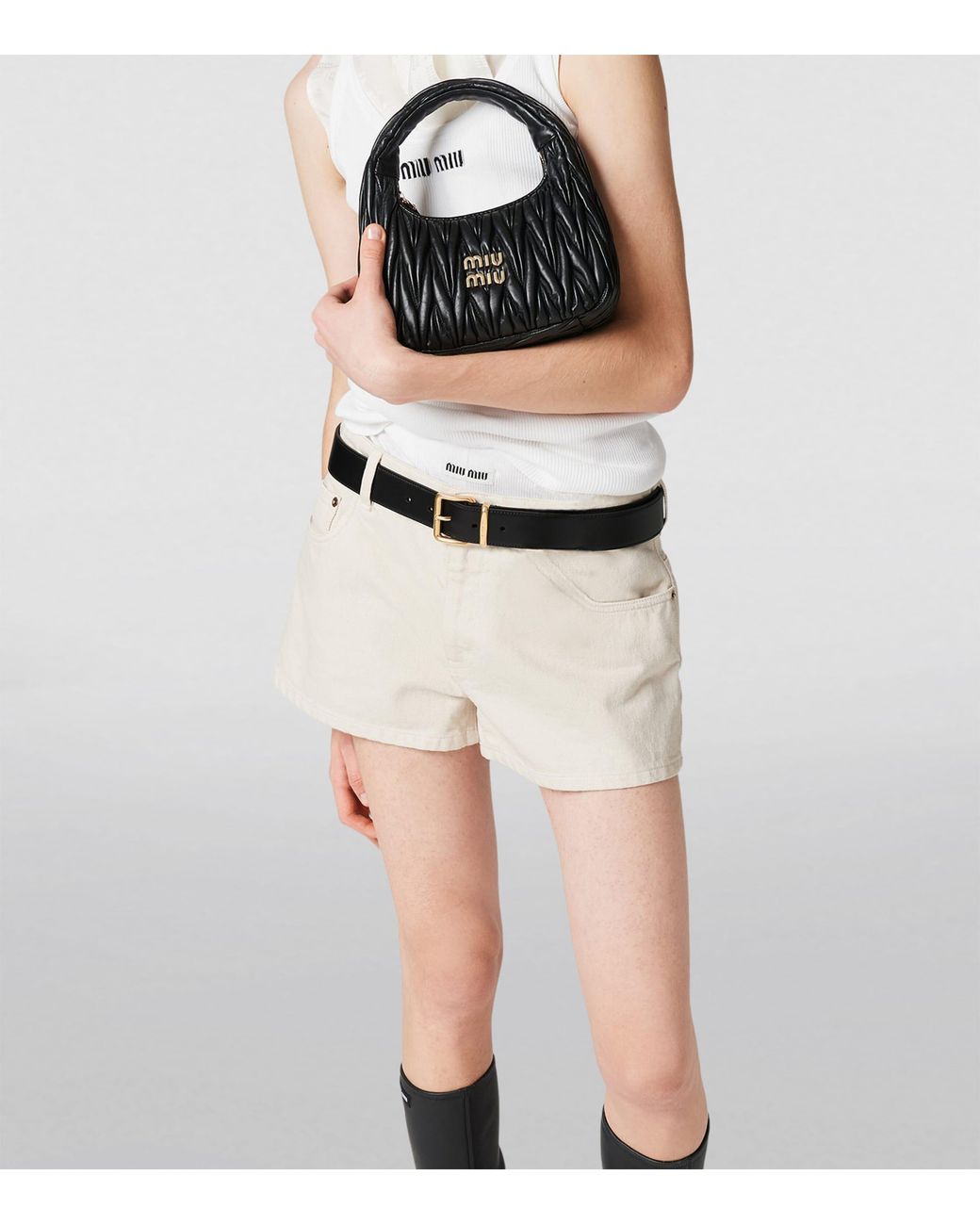Miu Miu Black Leather Belt