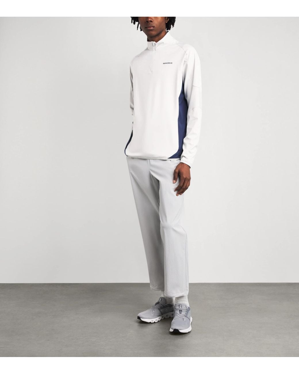 Manors White Tech Quarter-Zip 2.0 Mid-Layer for men
