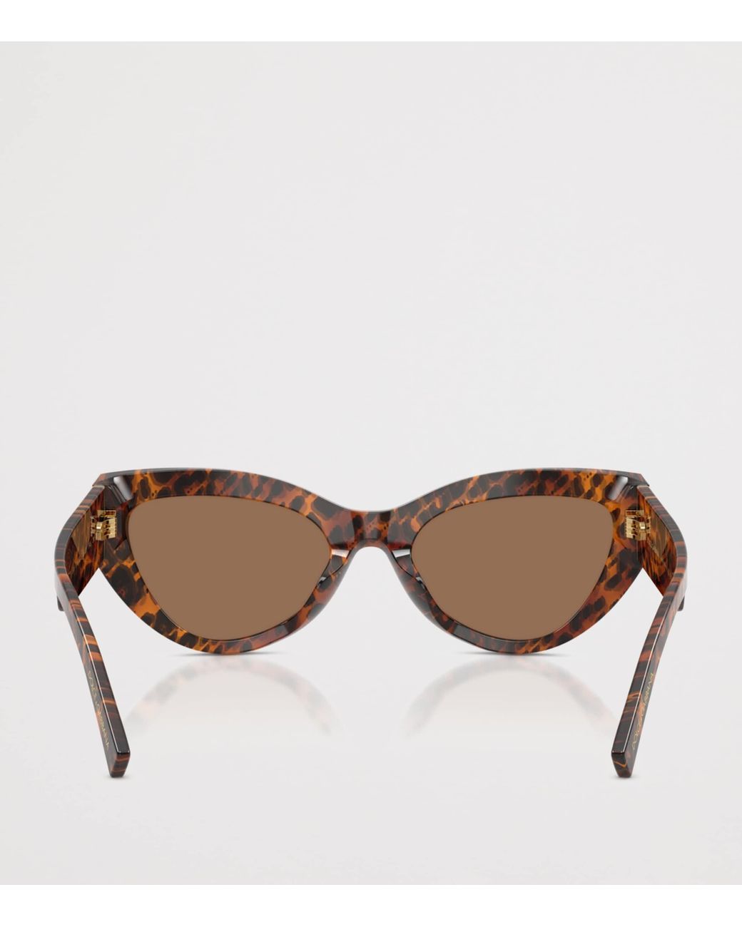Dolce & Gabbana Brown Tortoiseshell Cat-Eye Sunglasses