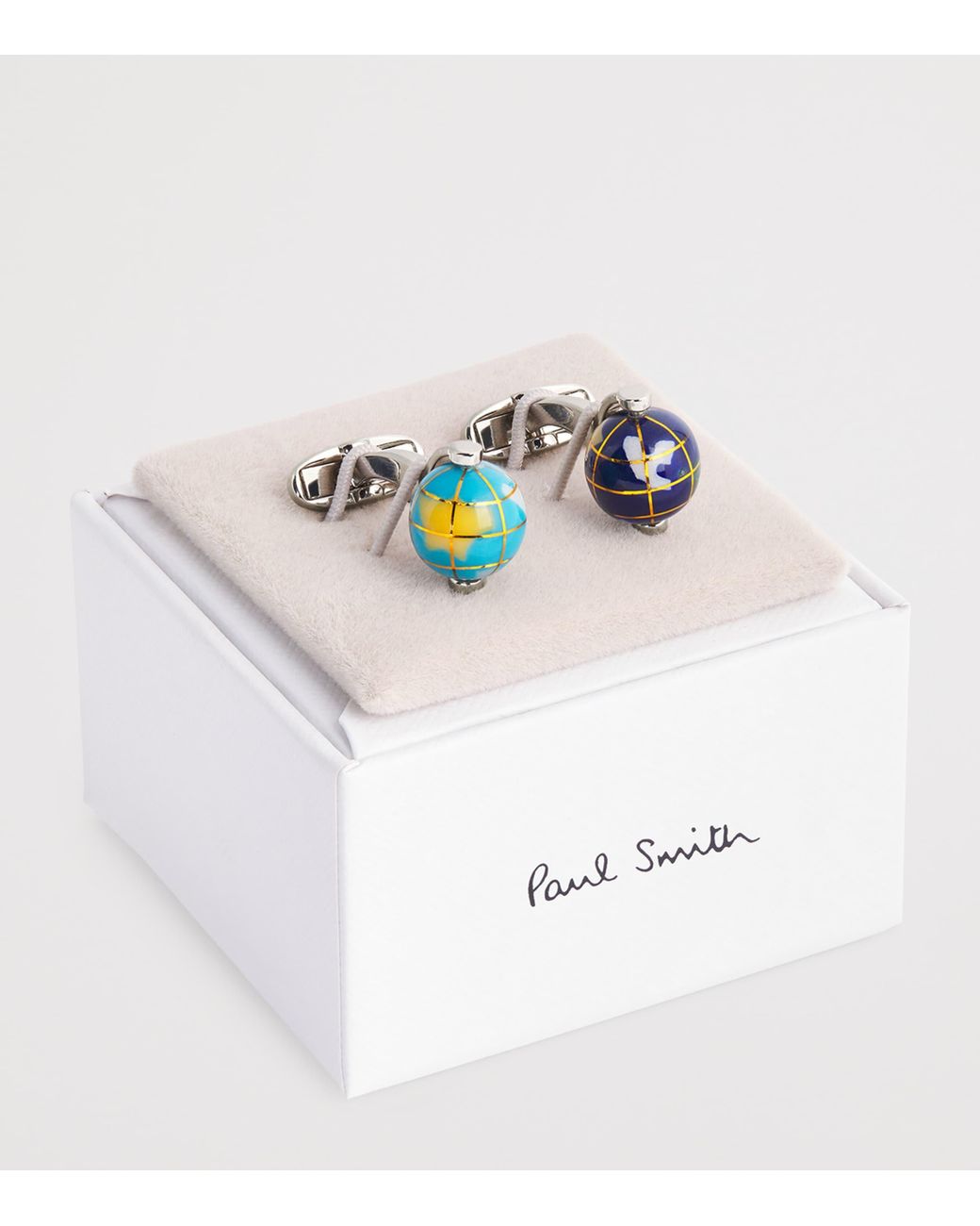 Paul Smith Blue Spinning Globe Cufflinks for men